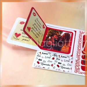 Cartão romântico scarpbook | dia dos namorados