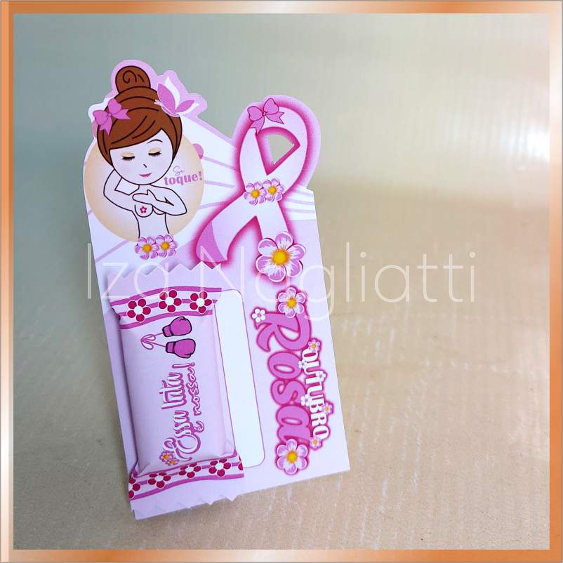 Card Com Balinha- Outubro Rosa