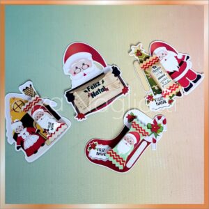 4 cards de balinha natalinas