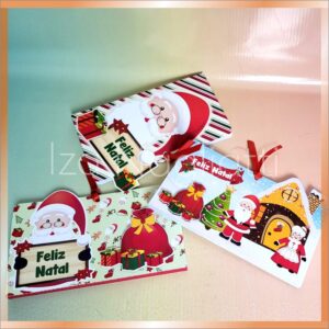 3 Embalagens para barra de chocolate 90 grs Lacta – Natal