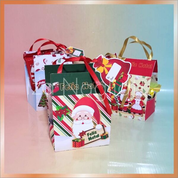 Trio de sacolinha bolsa para mini panetone 80 grs - Natal - Image 6