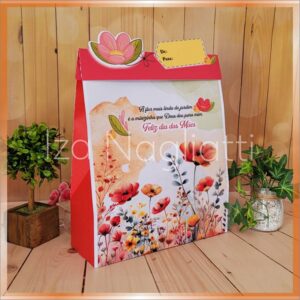 3 modelos de sacolas trapézio P, M, G dia das mães