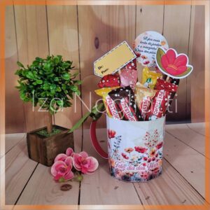 2 modelos – caixa formato de caneca e caixa com tampa dia das mães