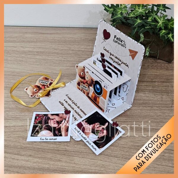 Cartão com fotos para dia dos namorados