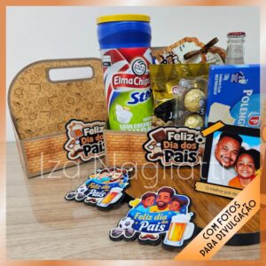 Cesta e porta retrato – dia dos pais