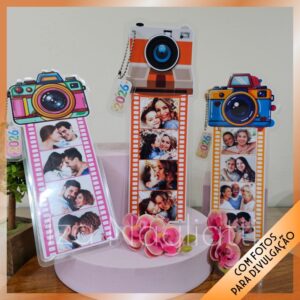 3 Marcadores de página com fotos e calendário – Calendário 2026