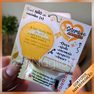 Trio mágico de cards de balinha com mensagem – Setembro amarelo