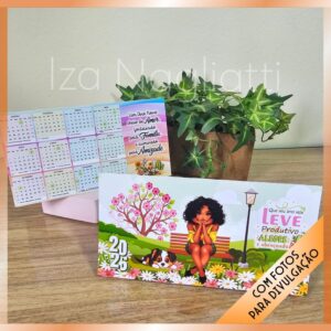 Calendário de mesa médio 4 modelos – Meninas 2026