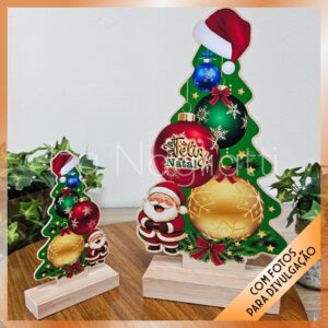 2 Enfeites de mesa arvore de natal com foto – Natal