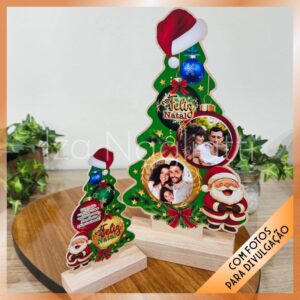 2 Enfeites de mesa arvore de natal com foto – Natal