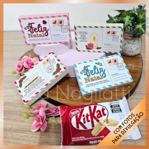 4 caixinhas para kit kat – Natal