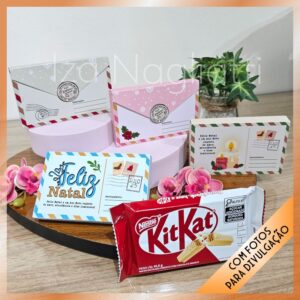 4 caixinhas para kit kat – Natal