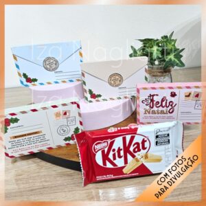 4 caixinhas para kit kat – Natal