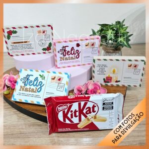 4 caixinhas para kit kat – Natal