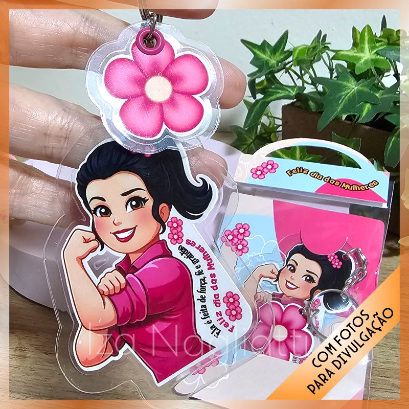 Chaveiro de polaseal – Dia das mulheres