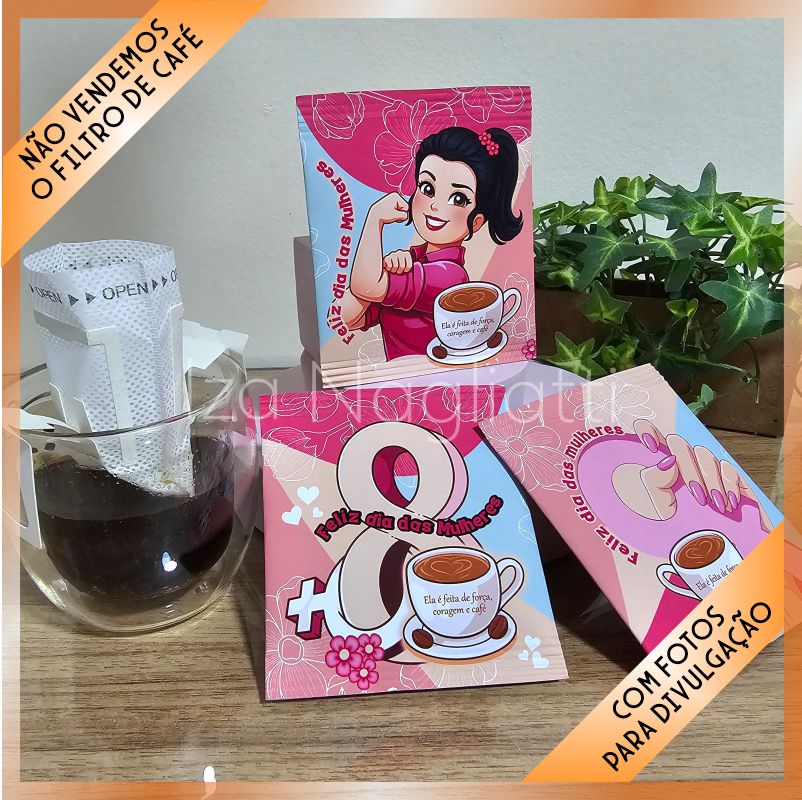 Envelope sache para filtro de café – Dia das mulheres