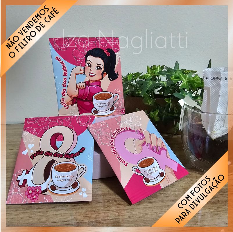 Envelope sache para filtro de café – Dia das mulheres