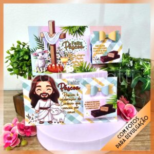 4 Cards para bis duplo – Páscoa coelhos e cristã