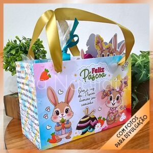 Kit sacolinha e guloseimas – Páscoa coelhos