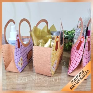 3 Bolsas com alça M 18x17x6 cm – Dia das mães