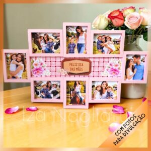 Quadro com 8 fotos grande – Dia das mães