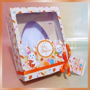 Caixa para ovo de colher 3 tampas e 2 berços para aproximadamente 250 e 350 gramas