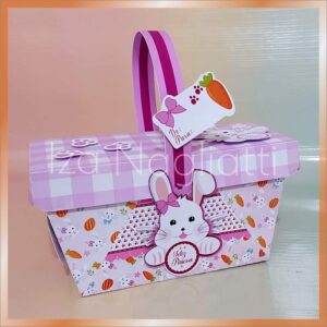 Cesta piquenique de páscoa – menina