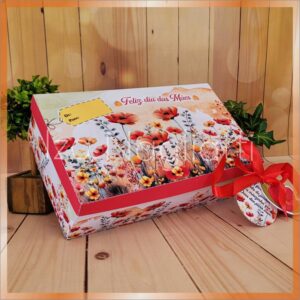 Caixa presente 24x15x6,5 de dia das mães