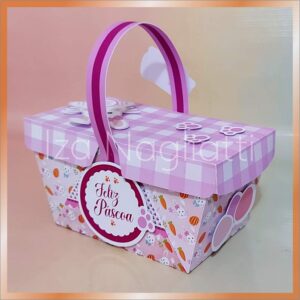 Cesta piquenique de páscoa – menina