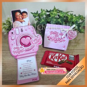 2 Caixas câmera com porta kit kat – Dia das mães