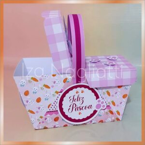Cesta piquenique de páscoa – menina