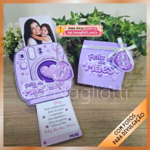 2 Caixas câmera com porta kit kat – Dia das mães